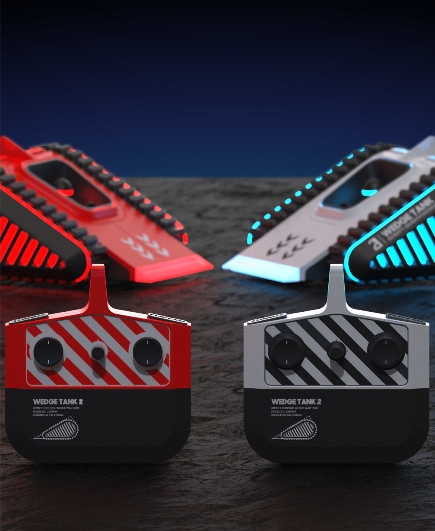 Детские игрушки Sharper Image Battle Tracks Knockout Remote Control Flip Ramp Space Tank Wars Toys — фото 6