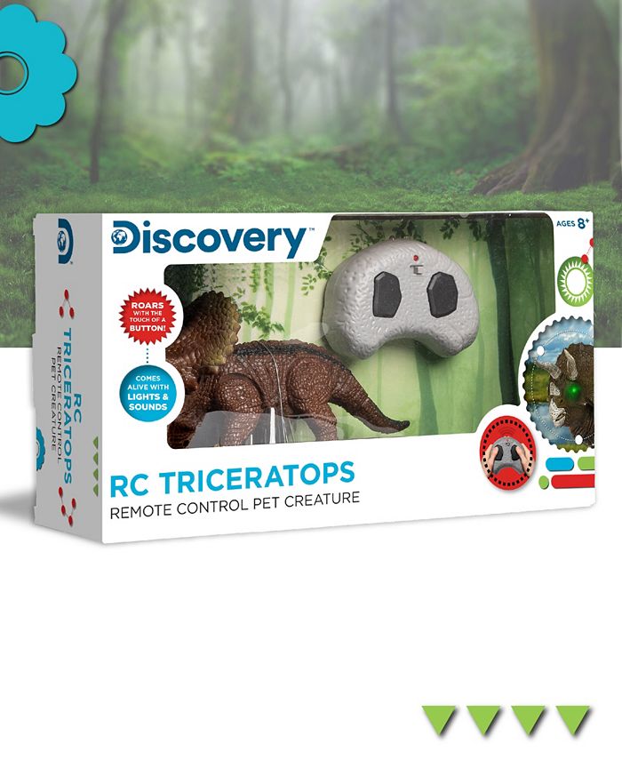 Discovery Kids Discovery RC Triceratops LED Infrared Remote Control Toy ...