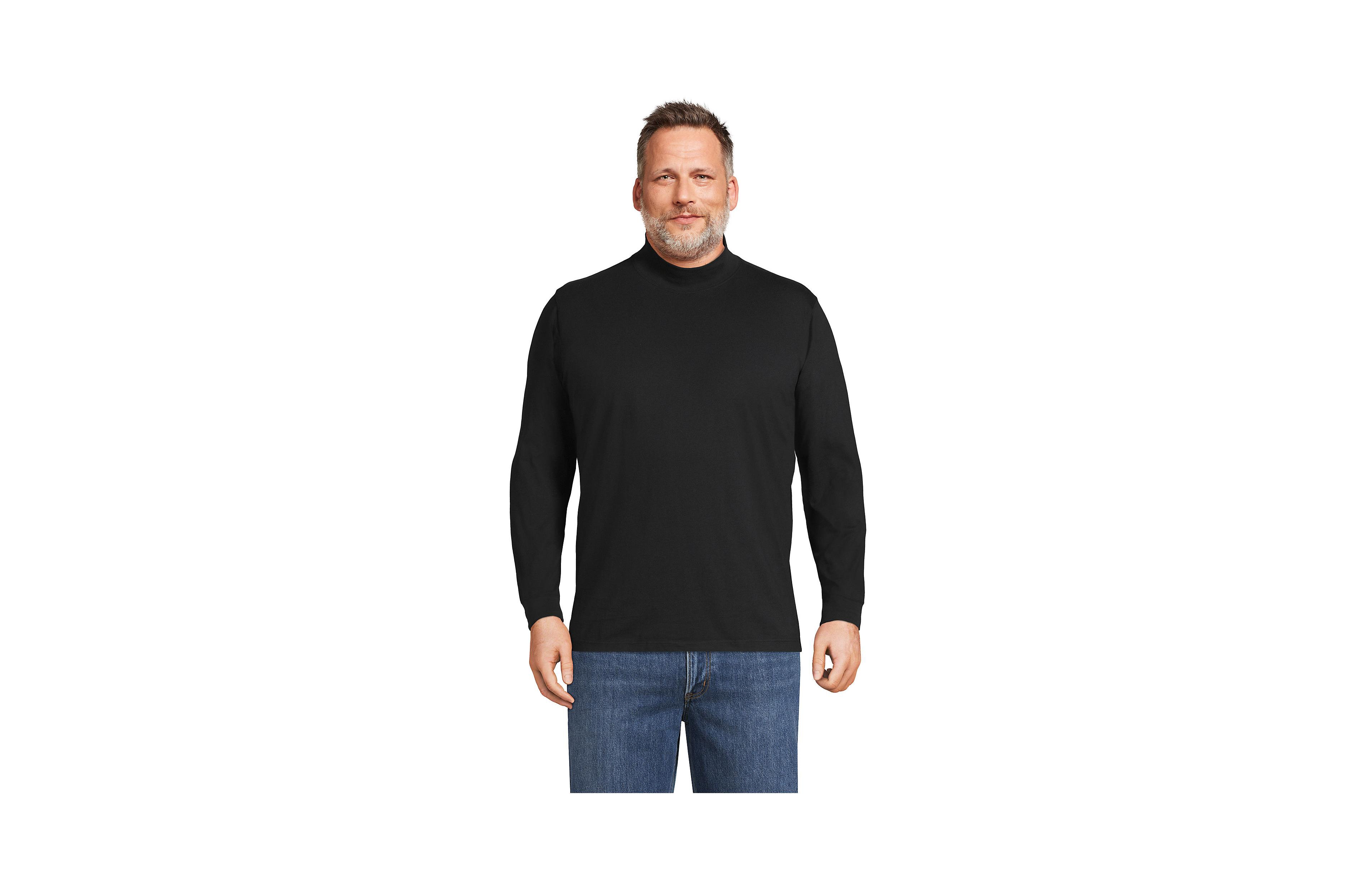 Lands' End Big & Tall Super-t Mock Turtleneck