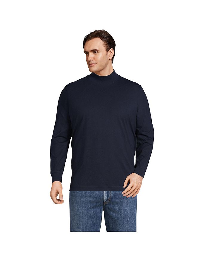 Lands End Men s Big Tall Super T Mock Turtleneck T Shirt Macy s