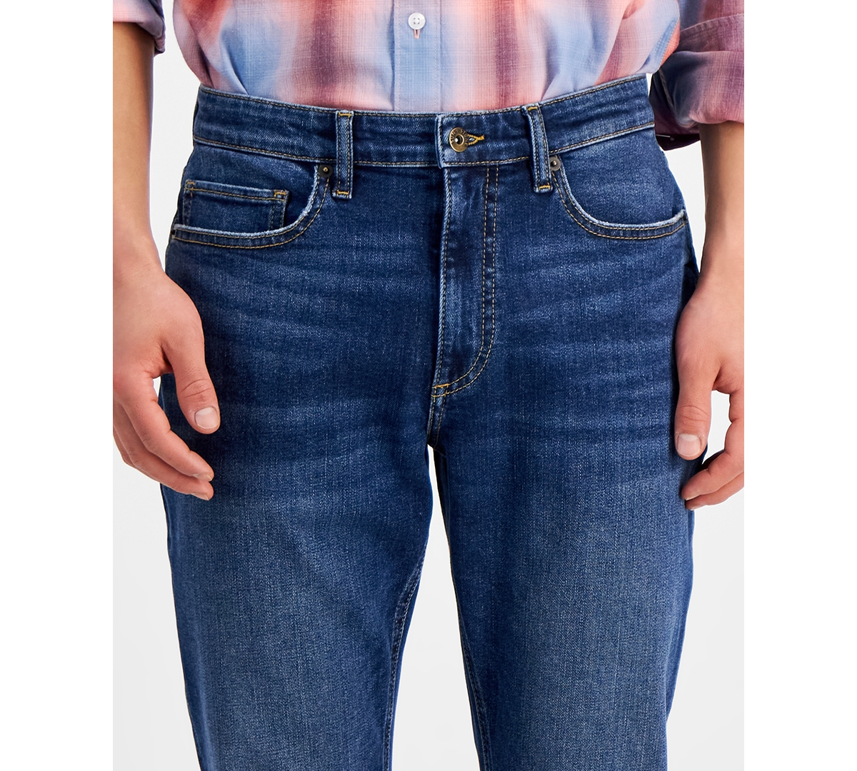 Sun + Stone Men'sAthletic Slim Fit Jeans, Created for Macy's - Sky