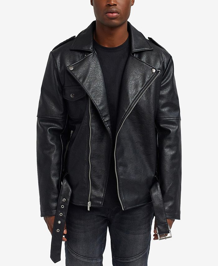 Macy's men's cheap leather jackets