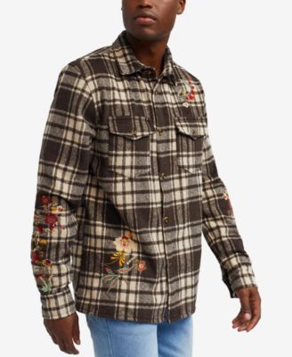 Men's Botanic Embroidered Long Sleeves Overshirt