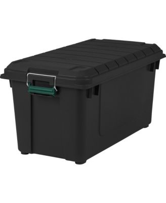 82 Qt. WeatherPro Store-It-All Storage Bin in Black (4-Pack)