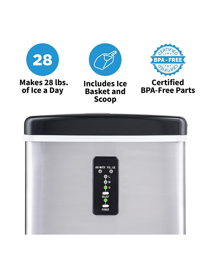 Newair Countertop Ice Maker, 28 lbs. of Ice a Day, 3 Ice Sizes, BPA
