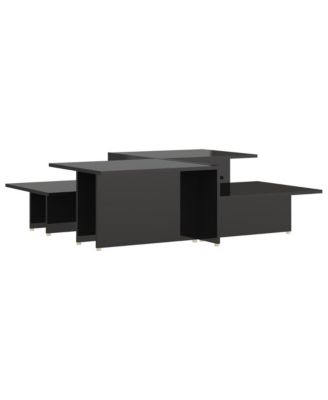Coffee Tables 2 pcs High Gloss Black 43.9"x19.7"x13" Engineered Wood