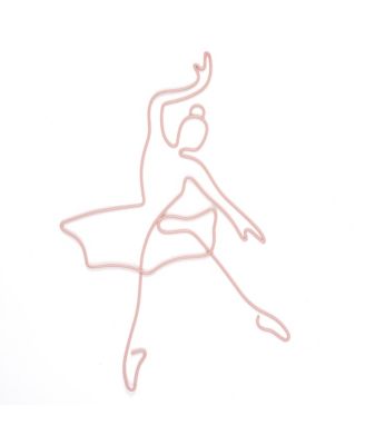 Ballerina Baby 2-Piece Pink Ballet Dancers Wire Wall Decor