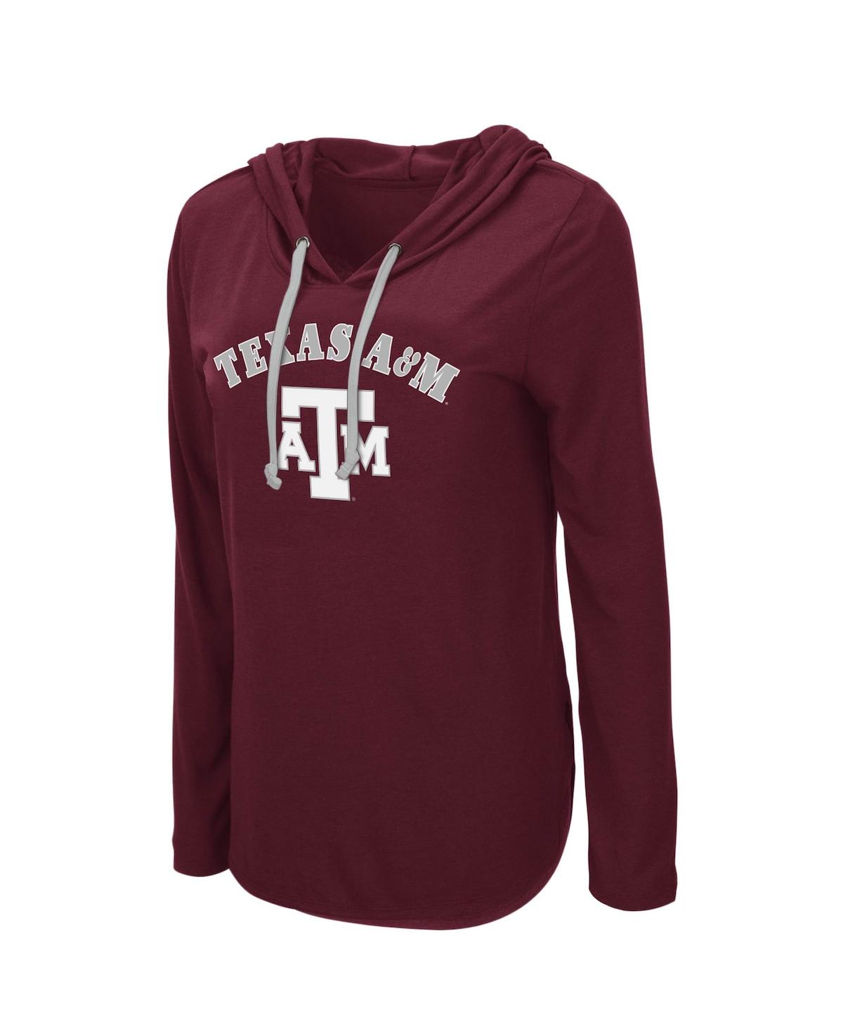 Colosseum Women's  Maroon Texas A&m Aggies My Lover Lightweight Hooded Long Sleeve T-shirt In Maroon