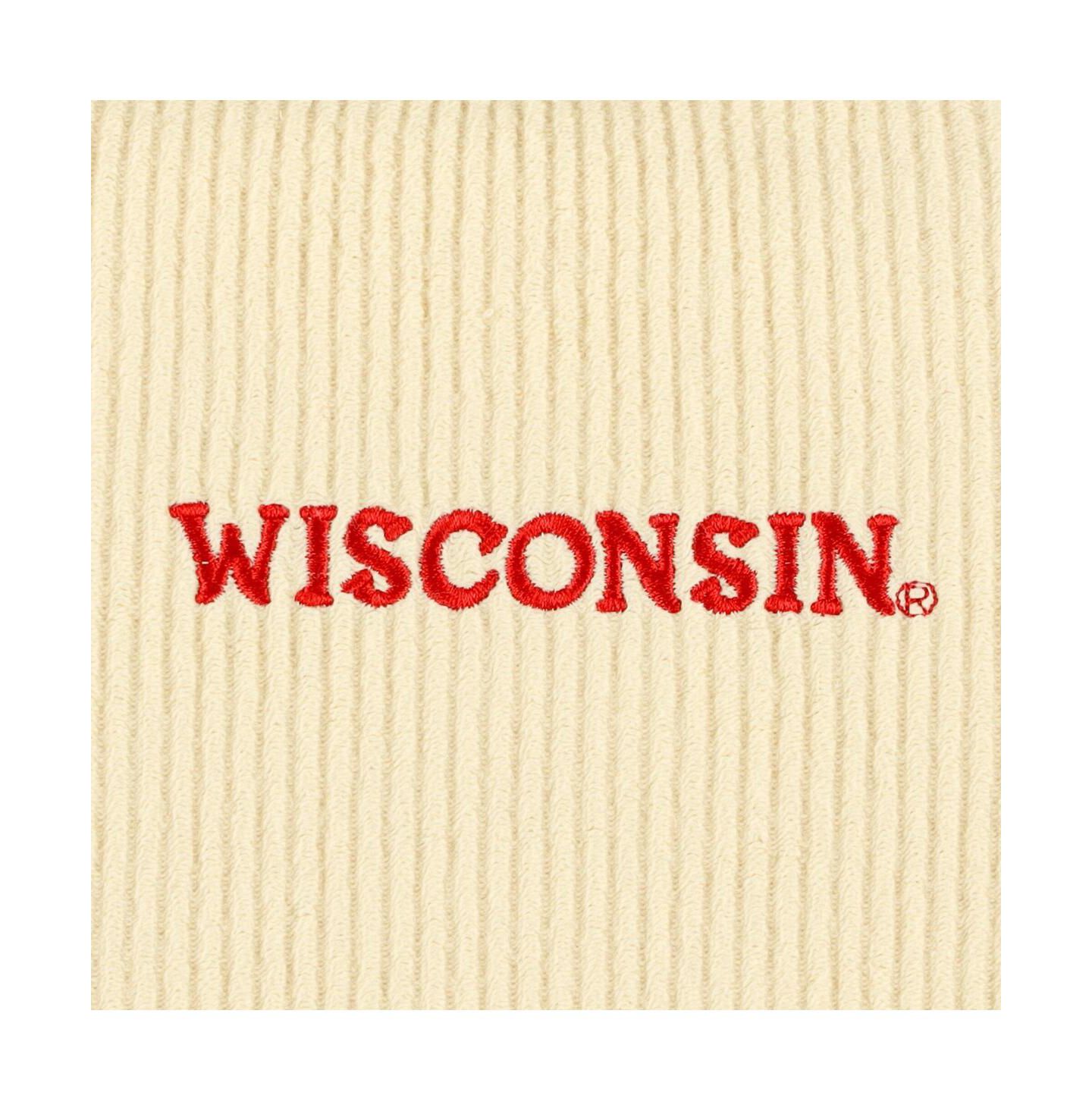 Женская толстовка League Collegiate Wear Cream Wisconsin Badgers Timber Cropped Pullover — фото 4