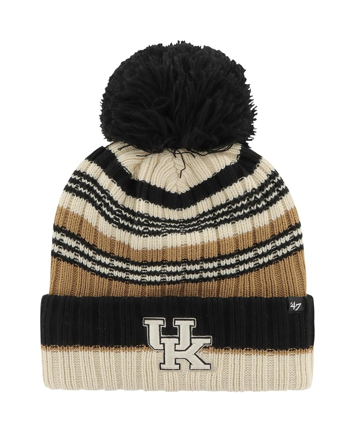 47 Brand Women's ' Khaki Kentucky Wildcats Barista Cuffed Knit Hat With Pom In Brown