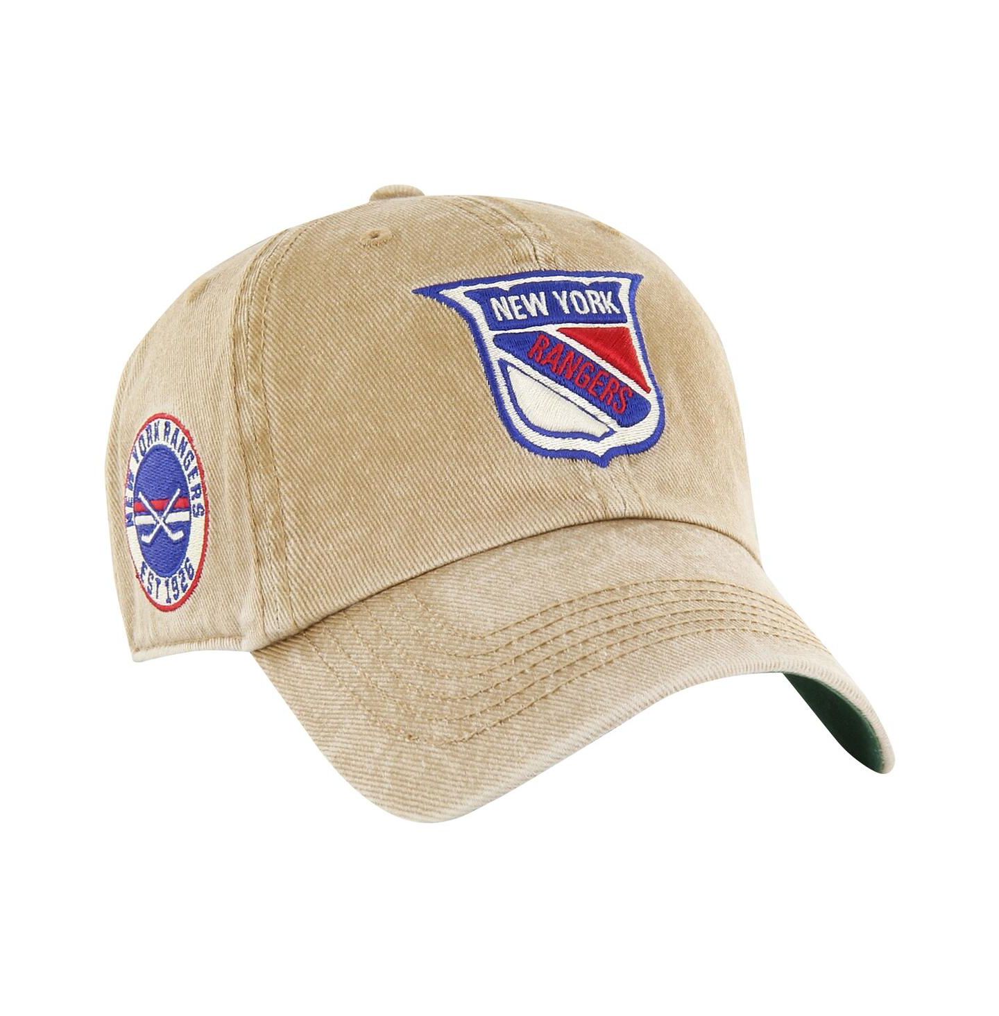 Мужская кепка '47 Brand Khaki New York Rangers Earldor Clean Up Adjustable Hat — фото 1