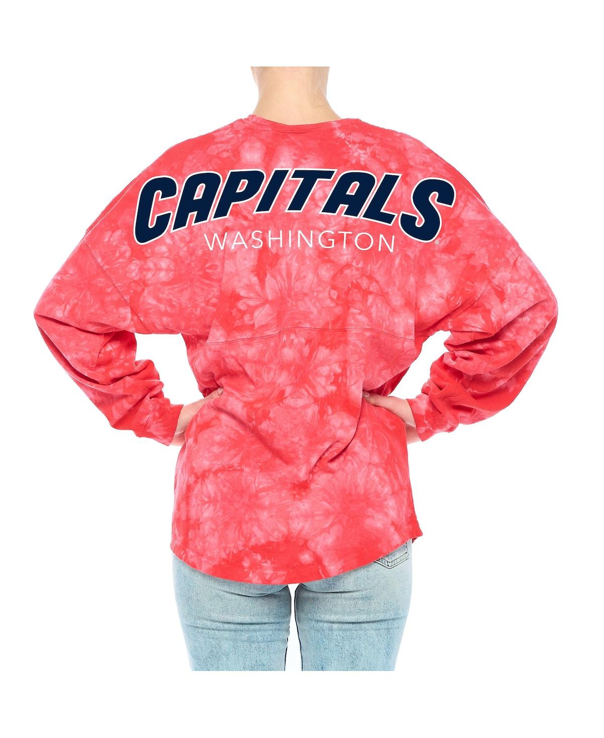 Fanatics Branded Red Washington Capitals Crystal-dye Long Sleeve T-shirt In Red
