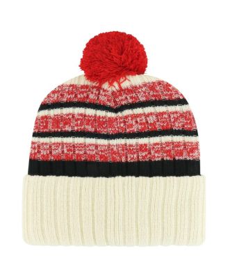 Men's Cream Detroit Red Wings Tavern Cuffed Knit Hat with Pom