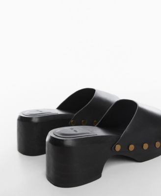 Women's Studded Leather Clogs