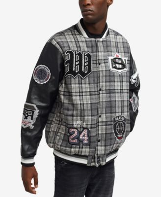 Men's Tartan Varsity Jacket
