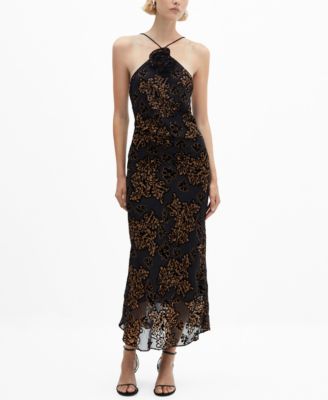 MANGO Women's Textured Jacquard Dress - Macy's