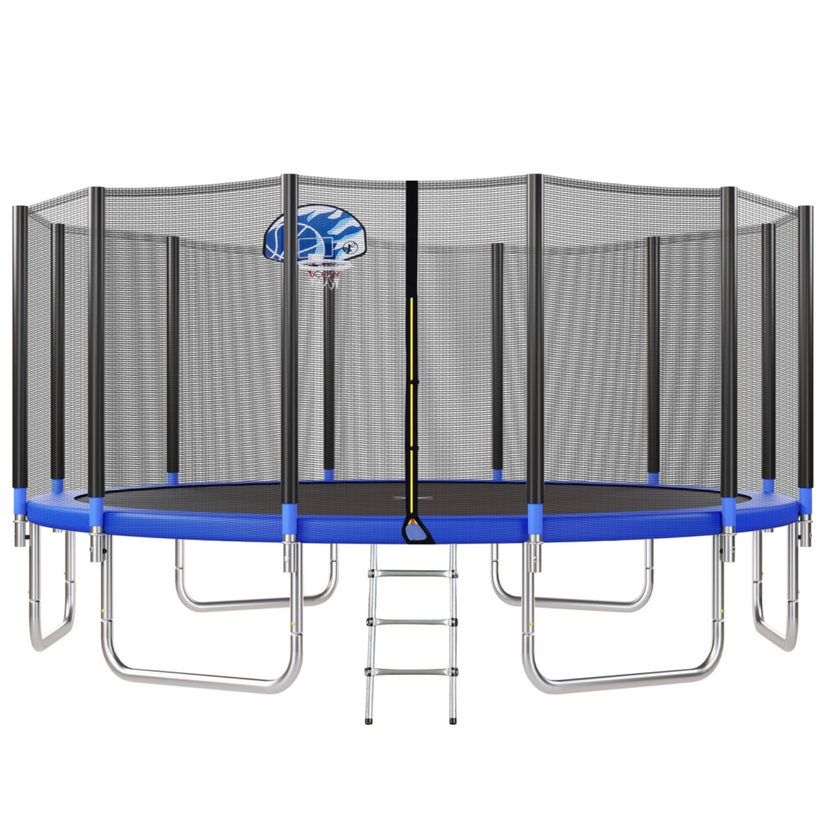 Streamdale Furniture Kids' 16FT Trampoline with Safety Enclosure, Hoop, Ladder