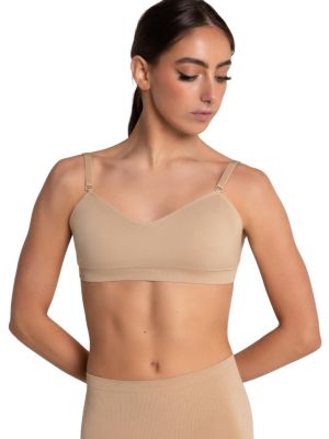 Women's Seamless Clear Back Bandeau Bra