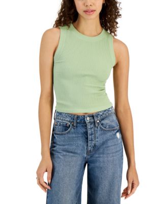 Hippie Rose - Juniors' Seamless Crewneck Ribbed Tank Top