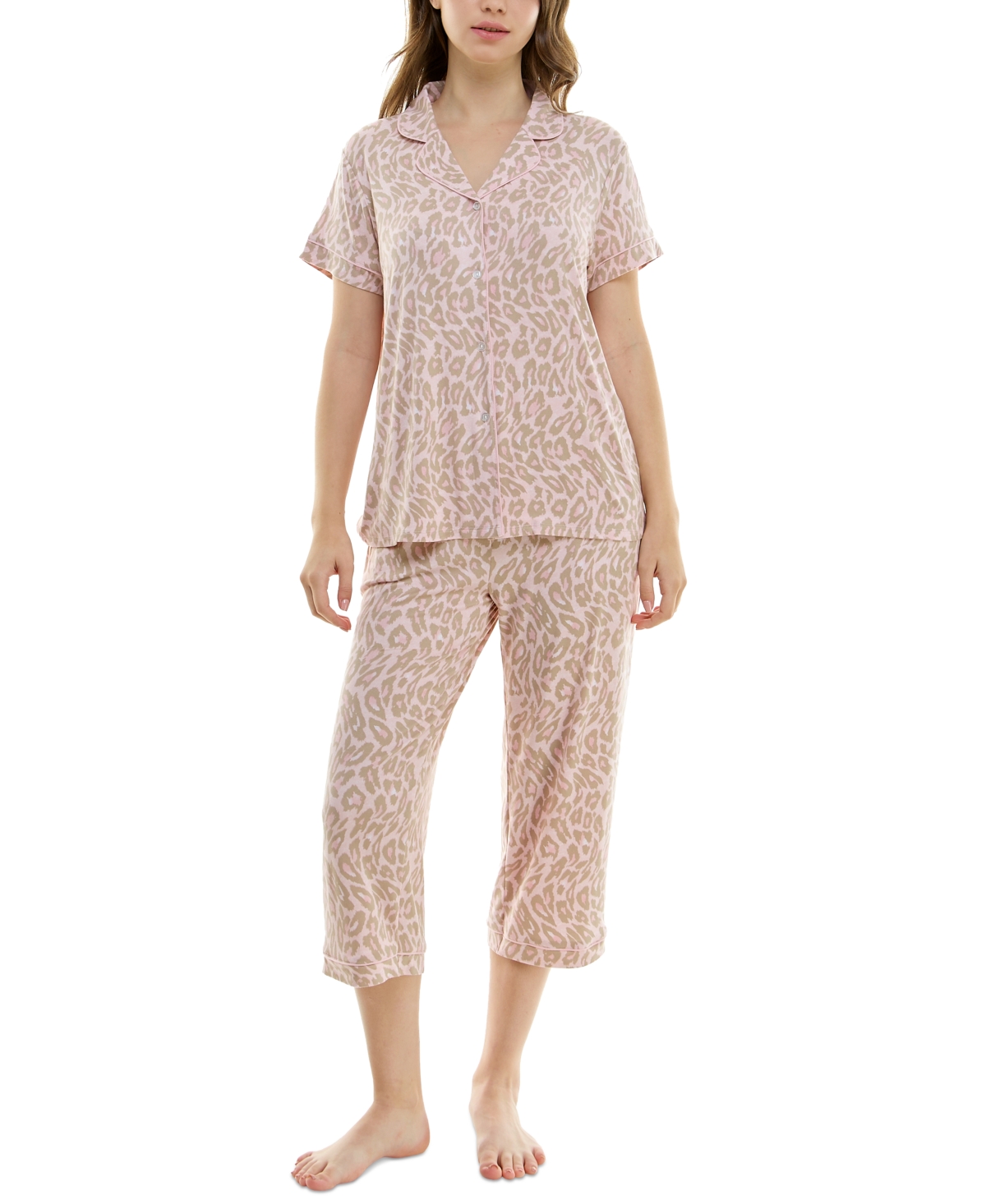 Women's 2-Pc. Printed Capri Pajamas Set - Allie Butterflies