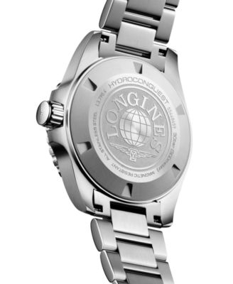 Men's Swiss Automatic HydroConquest GMT Stainless Steel Bracelet Watch 41mm