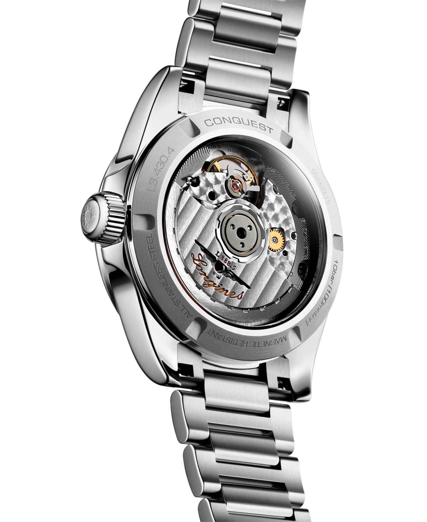 Женские часы Longines Swiss Automatic Conquest Stainless Steel Bracelet Watch 34mm — фото 3
