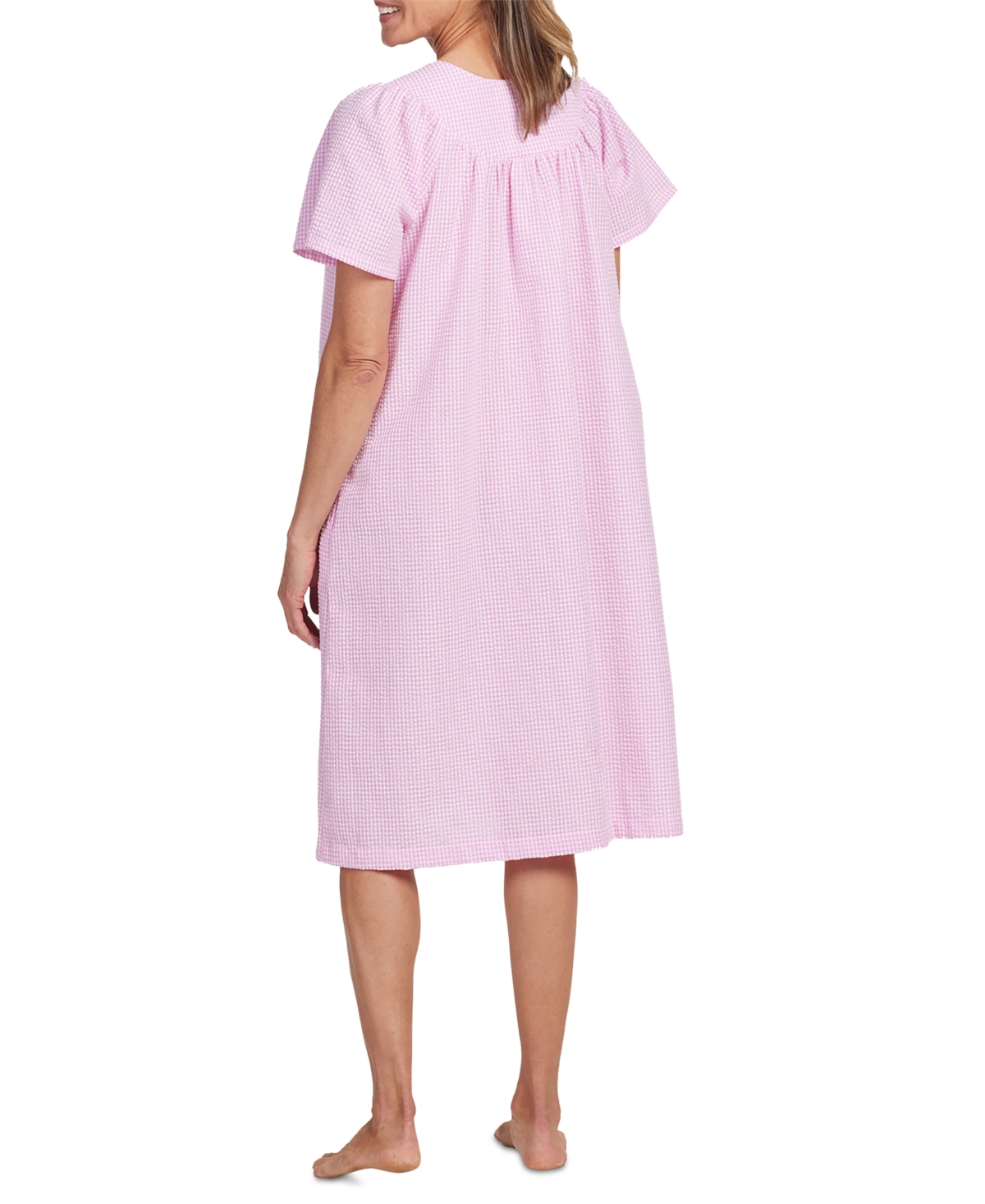 Miss Elaine Women's Embroidered Short Grip Robe