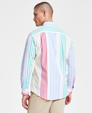 Club Room Men's Striped Poplin Shirt, Created for Macy's - Macy's