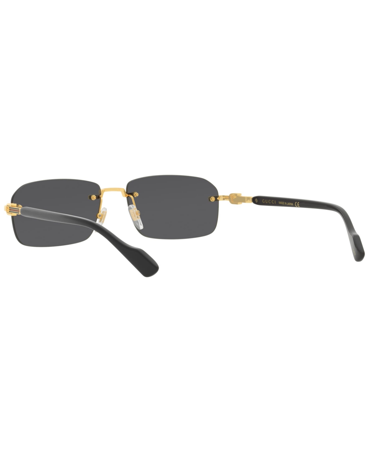 Gucci Curved Tips Frameless Sunglasses In Gold