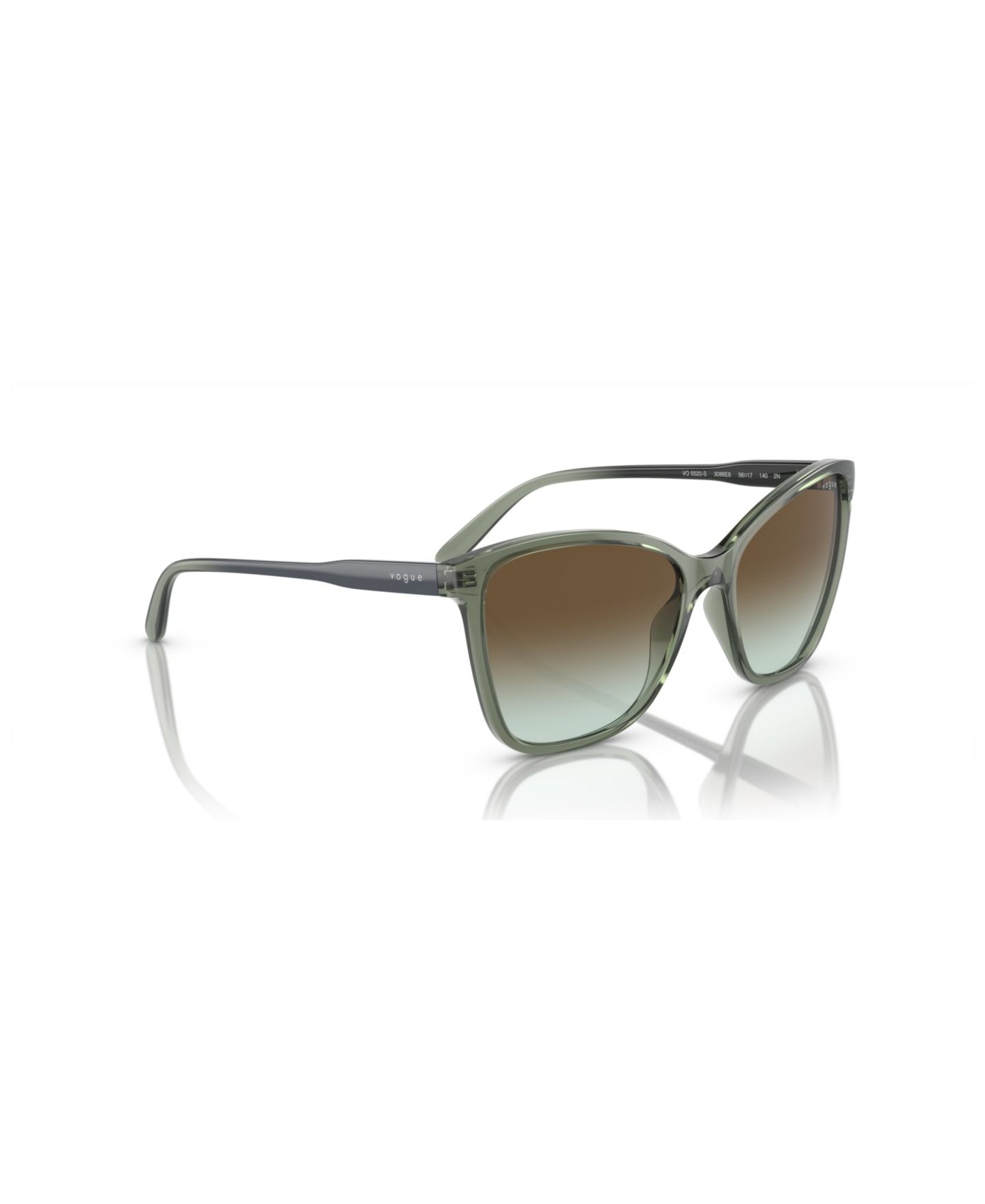 Женские солнцезащитные очки Vogue Eyewear Sunglasses, Gradient VO5520S, цвет: Прозрачный зелёный — фото 6