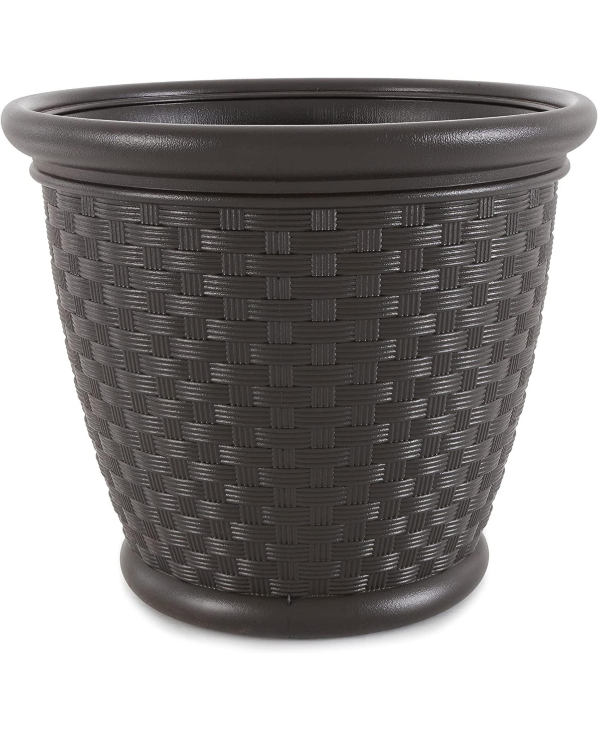Sonora Resin Wicker Planter for Indoor & Outdoor Use - Brown
