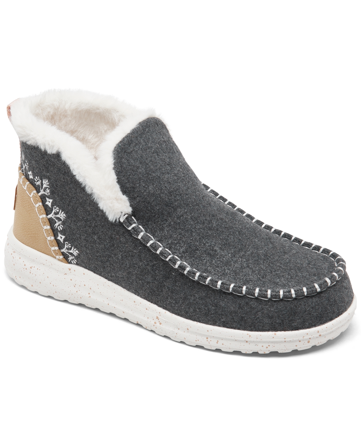 Women's Denny Wool Faux Shearling Boots from Finish Line - Gray
