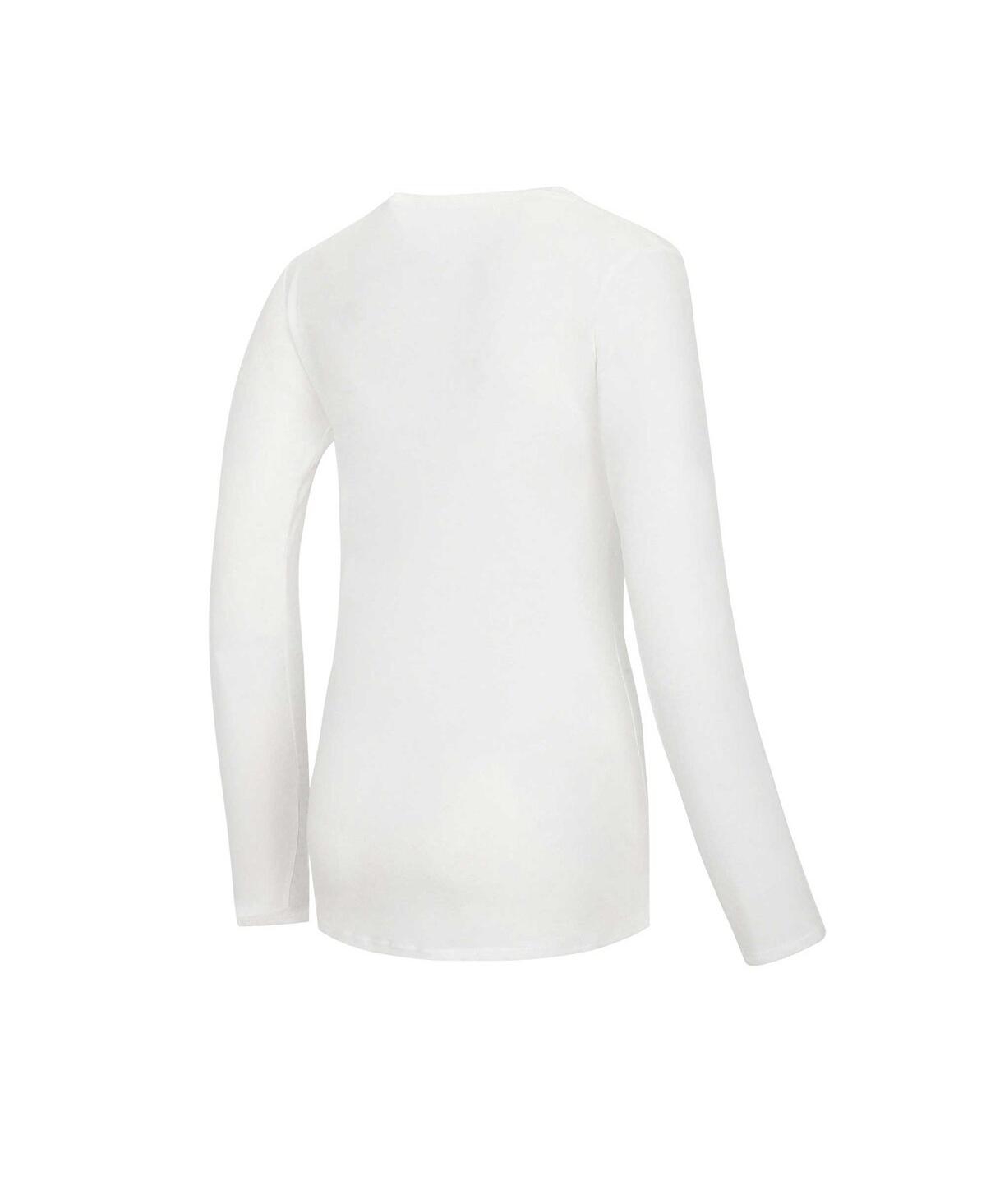 Shop Concepts Sport Women's  White, Red St. Louis Cardinals Long Sleeve V-neck T-shirt And Gauge Pants Sle In White,red