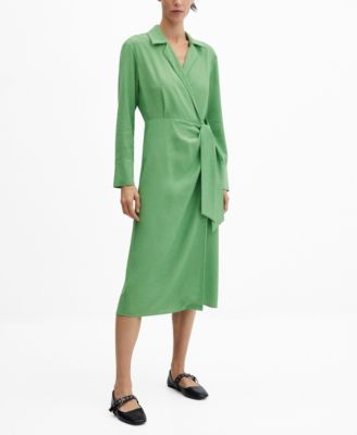 mango green wrap dress Melaini Forest Green One Shoulder Dress – Thomas and Rye