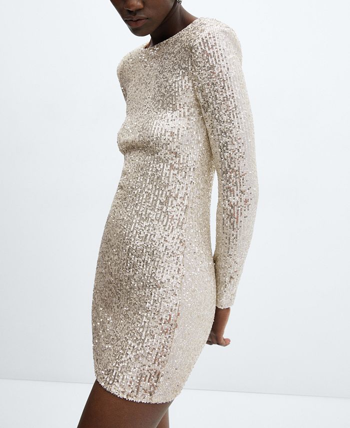 Mango Sparkly Dress Asymmetric Sequin Dress Teen MANGO Chad