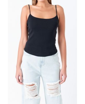 Women's Round Hem Knit Tank Top