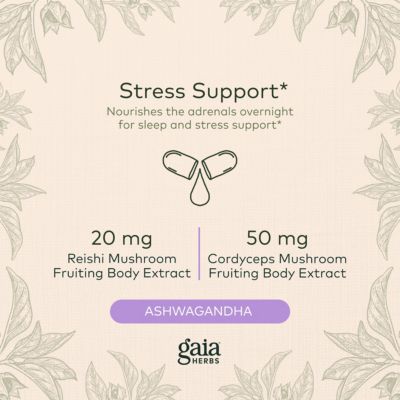 Adrenal Health Nightly Restore - Adrenal Support Herbal Supplement with Ashwagandha, Magnolia Bark, Cordyceps, Lemon Balm, and More - 60 Liquid Phyto-Capsules (30 Servings)