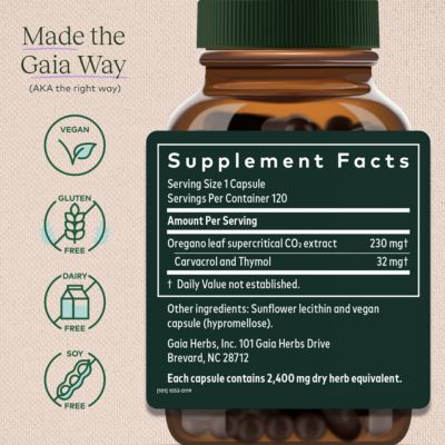 Oil of Oregano - Immune and Antioxidant Support Supplement to Help Sustain Overall Well-Being - With Oregano Oil, Carvacrol, and Thymol - 120 Liquid Phyto-Capsules (60-Day Supply)