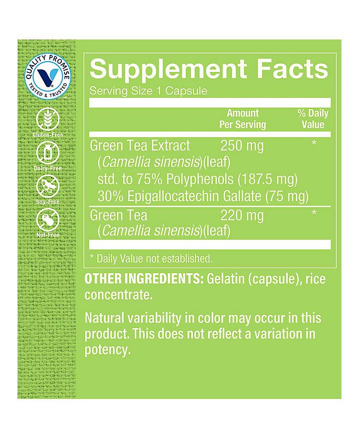 The Vitamin Shoppe Green Tea Extract Antioxidant Support & Cellular