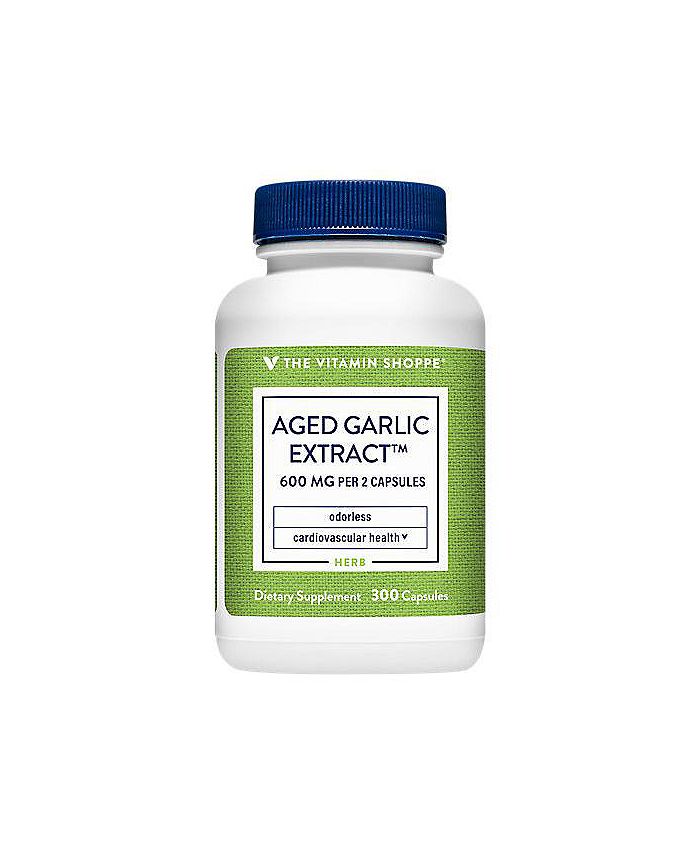 The Vitamin Shoppe Odorless Aged Garlic Extract Supports Cardiovascular Health 600 MG (300