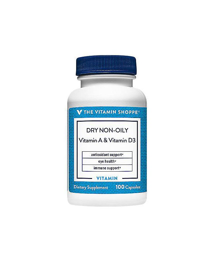 The Vitamin Shoppe Dry NonOily Vitamin A & Vitamin D Eye Health & Immune Support (100