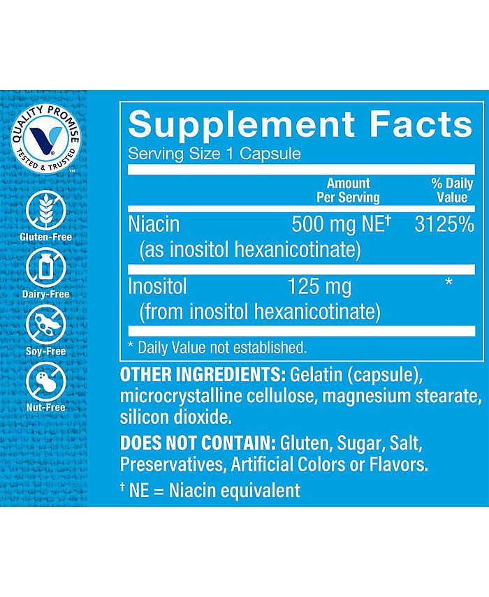 The Vitamin Shoppe No Flush Niacin Energy Production 500 MG (100