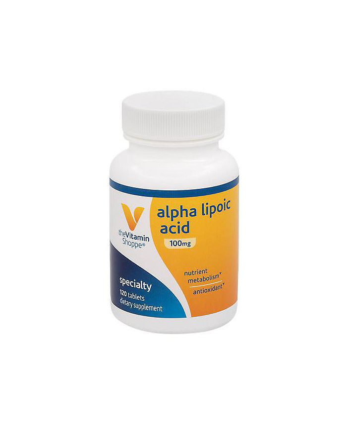 The Vitamin Shoppe Alpha Lipoic Acid Antioxidant & Cellular Support 100 MG (120 Tablets