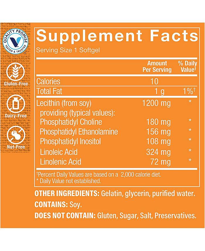 The Vitamin Shoppe Lecithin Supports Nerve Function, Brain, & Liver