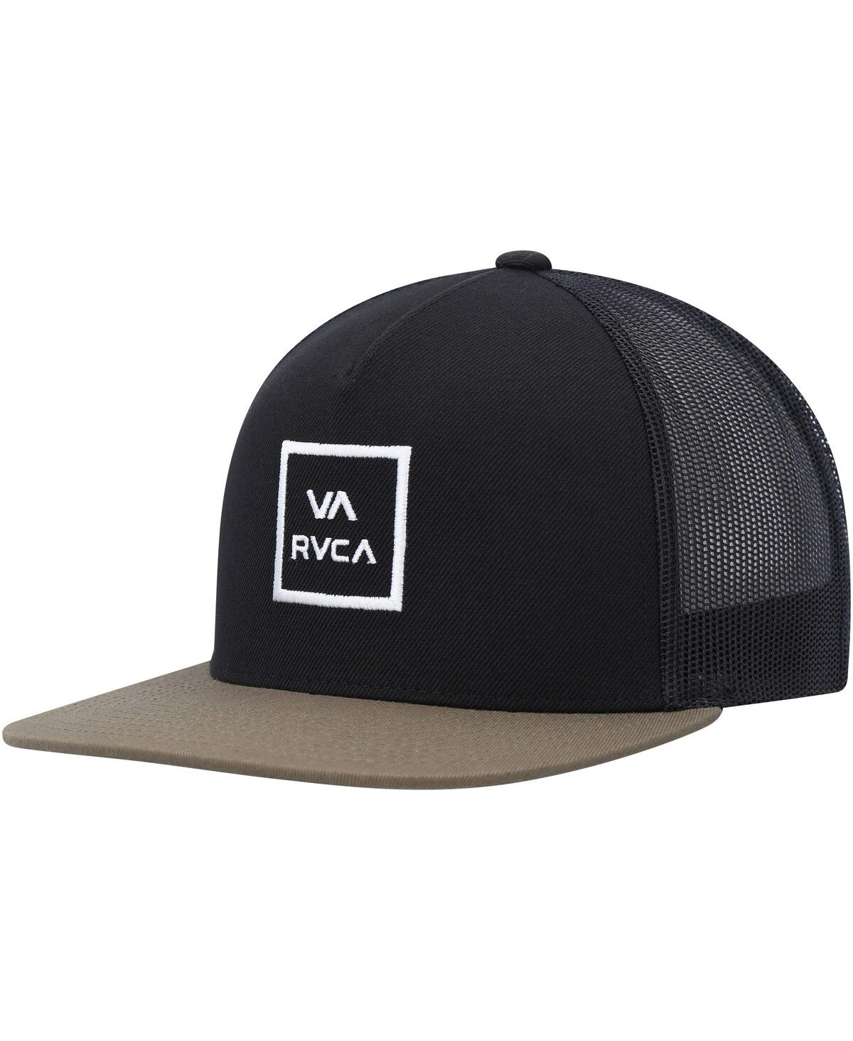 Rvca Men's  Black Va All The Way Trucker Snapback Hat
