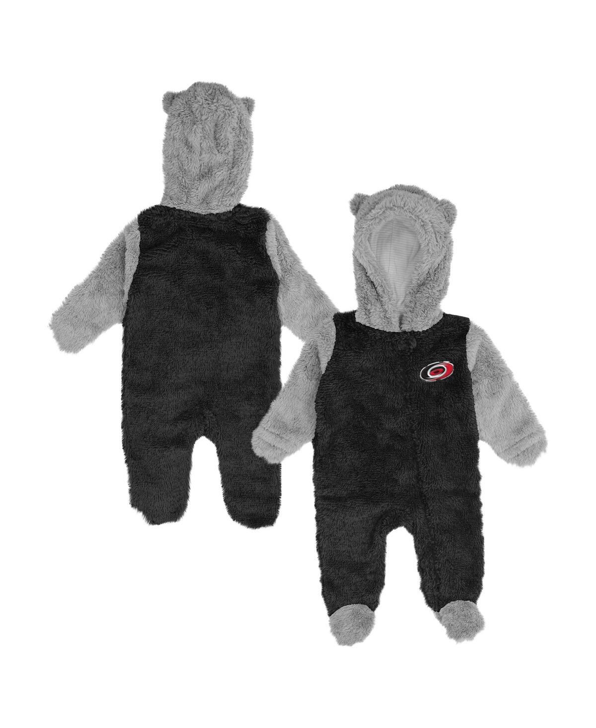 Shop Outerstuff Newborn And Infant Boys And Girls Black Carolina Hurricanes Game Nap Teddy Fleece Bunting Full-zip S
