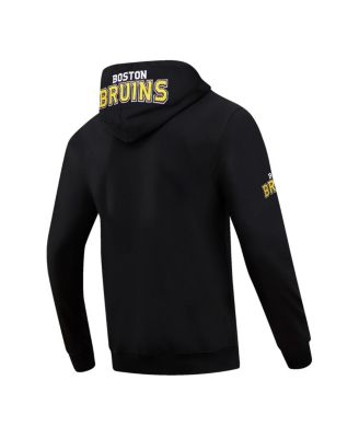 Men's Black Boston Bruins Classic Chenille Full-Zip Hoodie Jacket