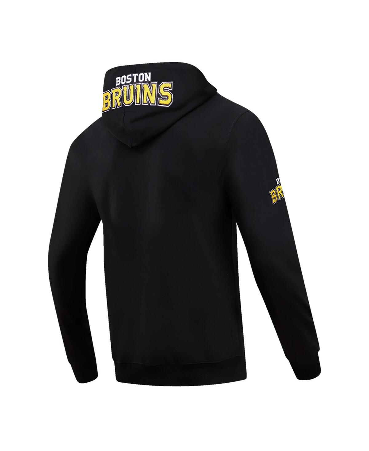 Shop Pro Standard Men's  Black Boston Bruins Classic Chenille Full-zip Hoodie Jacket