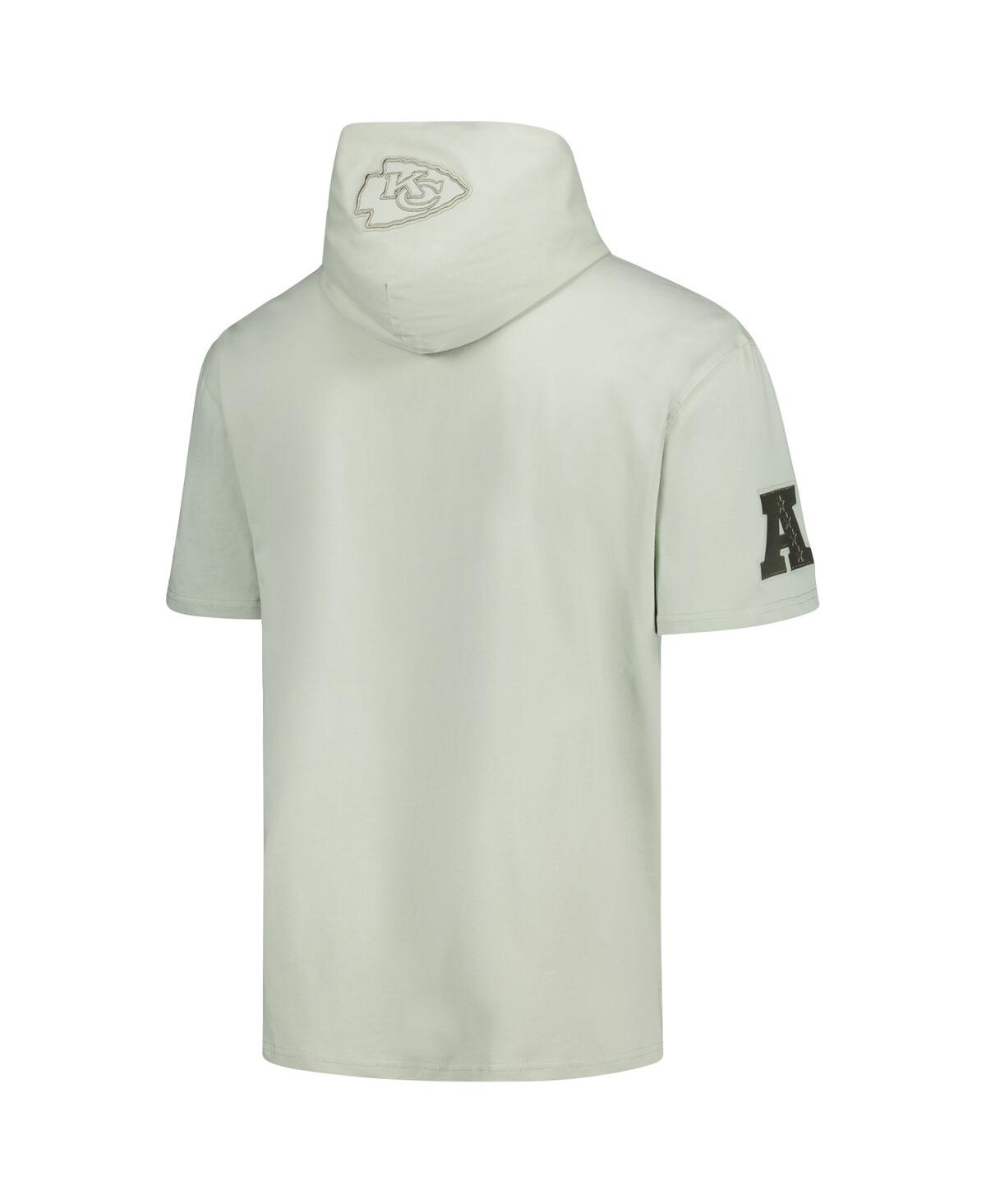 Men's Pro StandardKansas City Chiefs Neutrals Short Sleeve Pullover Hoodie - Light Green