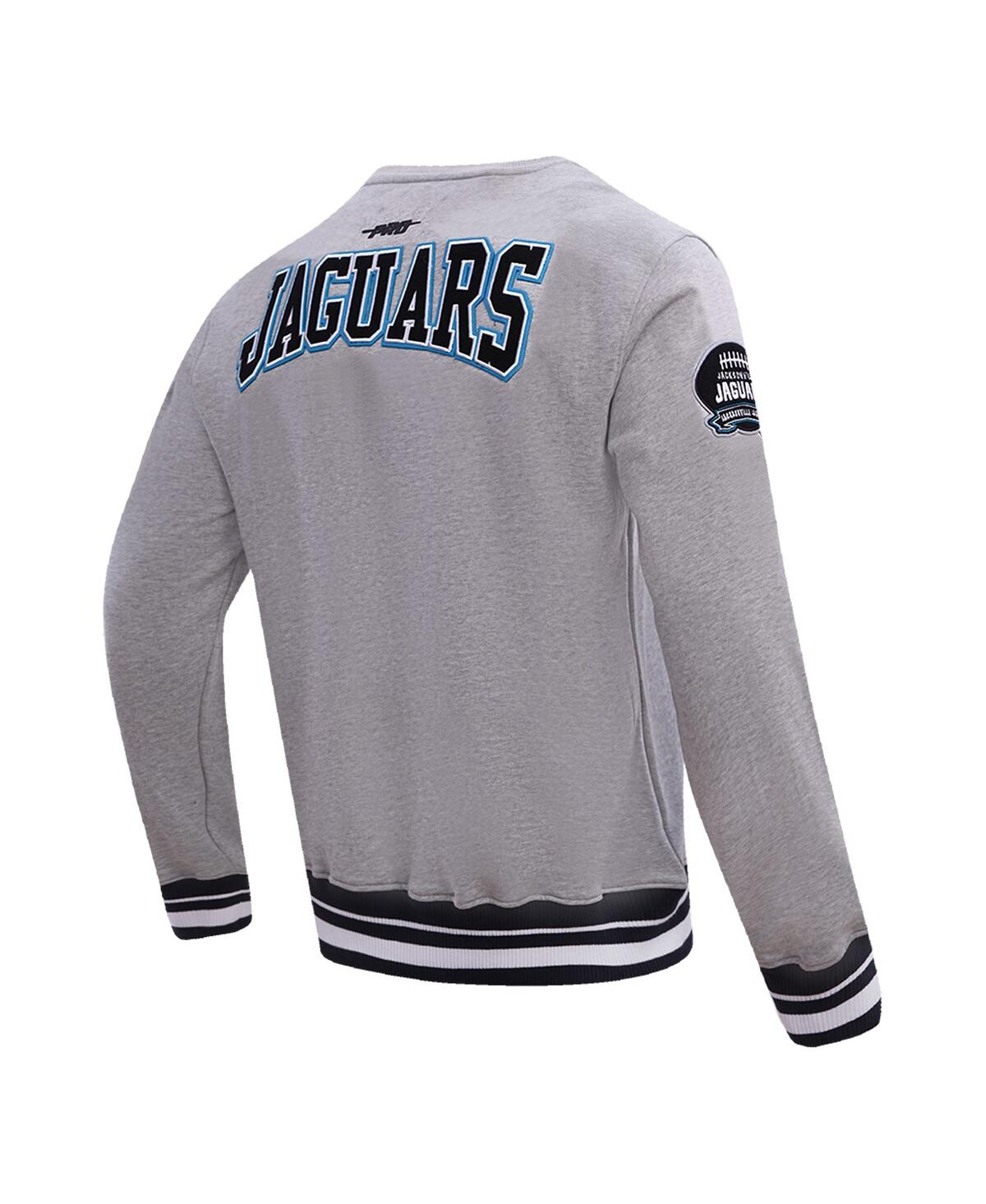 Shop Pro Standard Men's  Heather Gray Jacksonville Jaguars Crest Emblem Pullover Sweatshirt